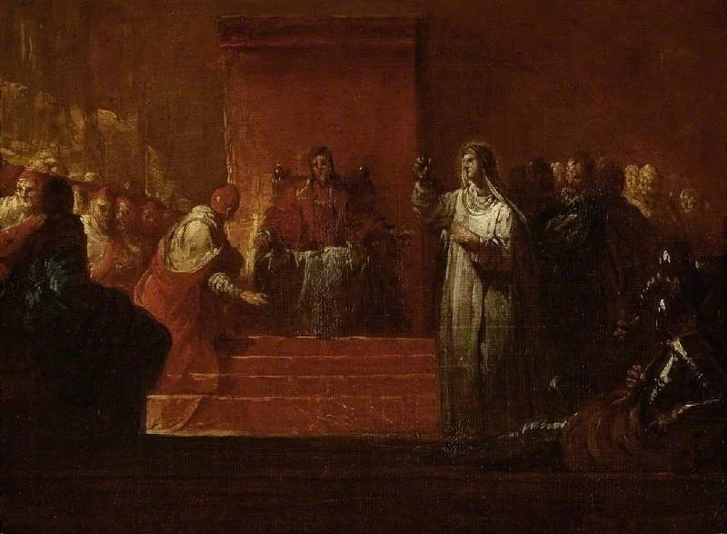 Santa Caterina da Siena davanti al papa Gregorio XI - Fitzwilliam Museum, attribuito